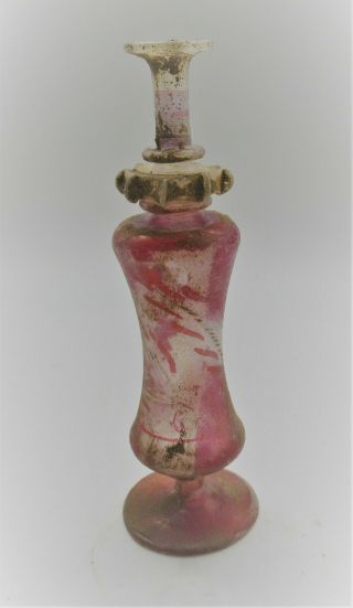 Ancient Roman Glass Iridescent Vase 200 - 300ad