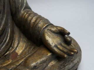 old,  Japanese,  Japan,  Buddhism wooden hand - carved syaka,  Buddha statue 58cm 　央 8