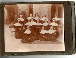 1929 Vintage Photo Album Catholic Nuns Mission India Natives Groups Convent RARE 11