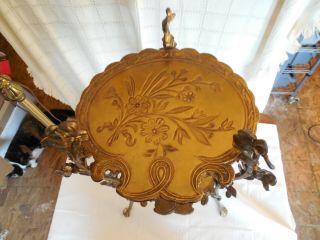 Vintage brass two tiered floral plant stand Hollywood regency 27.  5 