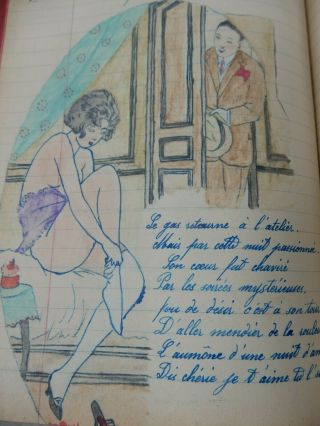 ALBUM OF SONGS DRAWINGS ART DECO château Saint - Cloud VETERINARIAN SAUCY 7