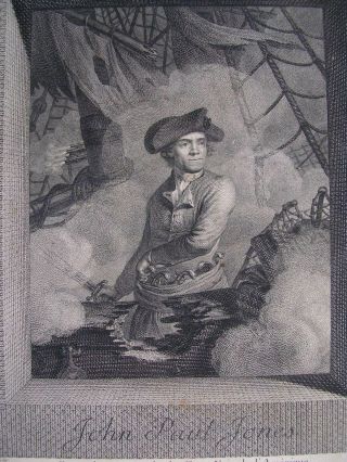 JOHN PAUL JONES 1779 Engraving by CARL GUTTENBERG after C.  J.  NOTTE.  (VERY RARE) 6