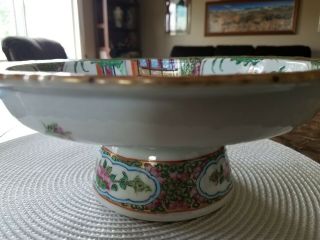 Vintage Circa 1800 ' s Chinese Rose Medallion Large Footed Bowl 11