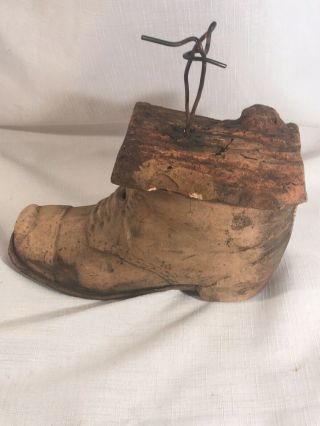 Rare Antique Stoneware Birdhouse Illinois Macomb Pottery Bardolph Shoe Tree Bark 2