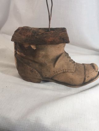 Rare Antique Stoneware Birdhouse Illinois Macomb Pottery Bardolph Shoe Tree Bark 4