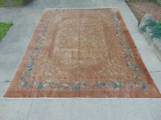 Rare Old Chinese Room Size Carpet / Rug 9 