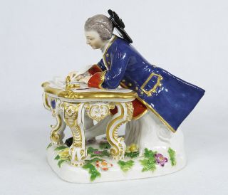 Antique Meissen Porcelain Figure Courting Gentleman ' The Letter Writer ' 12