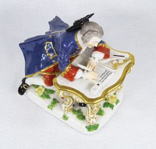 Antique Meissen Porcelain Figure Courting Gentleman ' The Letter Writer ' 2