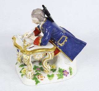 Antique Meissen Porcelain Figure Courting Gentleman ' The Letter Writer ' 3