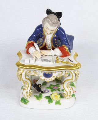 Antique Meissen Porcelain Figure Courting Gentleman ' The Letter Writer ' 7