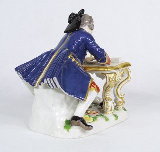 Antique Meissen Porcelain Figure Courting Gentleman ' The Letter Writer ' 9