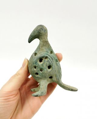 ROMAN CA.  200 AD BRONZE OPEN WORK FIGURE OF A DUCK - R246 2