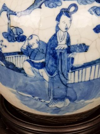 Antique Chinese Blue and White Ginger Jar 18thC ? KangXi Period ? 3