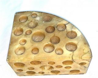 Antique Italian Marble Alabaster Stone Swiss Cheese 2