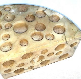 Antique Italian Marble Alabaster Stone Swiss Cheese 3