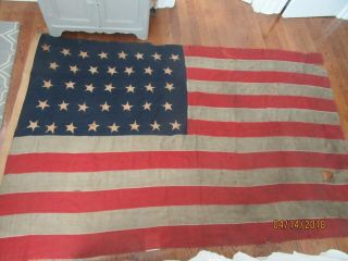 1867 37 Star Flag,  96 " By 60 "