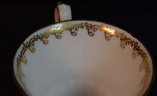 6 Foley Bone China Signed A.  Taylor Hand Painted Porcelain Cups and Saucers 6