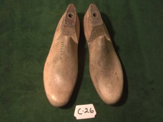 Vintage Pair Wood Size 10 - 1/2 D S638x Industrial Shoe Factory Last Mold C - 26