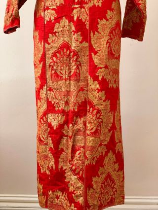 Istalifi: a DAZZLING & RARE antique C19th Uzbek Silk Gold Brocade Chapan/ Robe 6