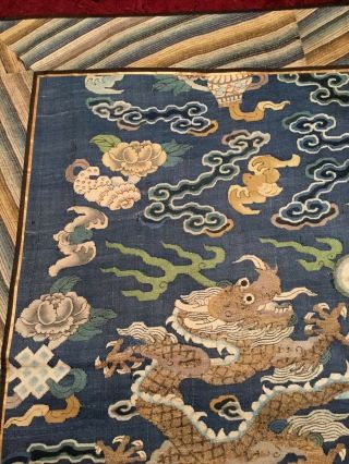 ANTIQUE CHINESE 19th c QI ' ING SILK KESI TAPESTRY JI ' IFU ROBE EMBROIDERED 67x49cm 11