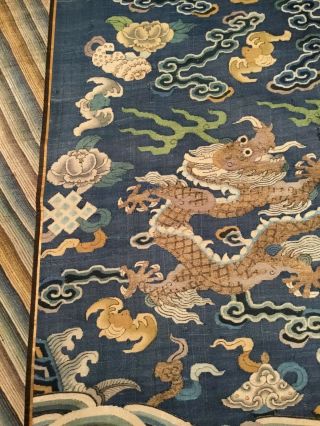 ANTIQUE CHINESE 19th c QI ' ING SILK KESI TAPESTRY JI ' IFU ROBE EMBROIDERED 67x49cm 8