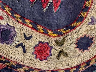istalifi: RARE antique 19th C.  Uzbek Lakai tribe silk embroidered Ilgich frag. 5