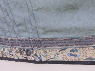 ANTIQUE CHINESE QING DYNASTY SILK SKIRT IN LARGE GILT FRAME 6 ' 5 