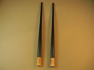 Antique Drumsticks,  Rettberg,  Ca 1921,  Ebony And White Cow Bone Ends