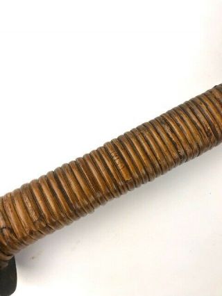 A Fine Antique Vietnamese Rattan Bound Dao Truong Executioner Swords 8