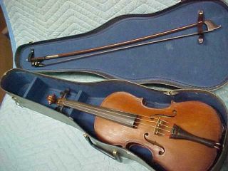 Antique No Name 7/8 Violin In Good " As Found "
