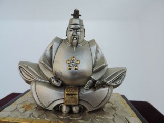 RARE JAPANESE STERLING SILVER SUGAWARA MICHIZANE GOD OF SCHOLARSHIP FIGURINE 8