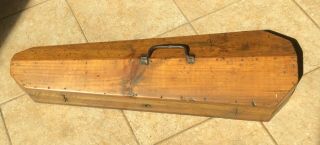 Unique Vintage Antique Wood Coffin Fiddle Violin Case - Converted To Wall Shelf