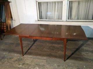 Drexel Mid Century Modern Dining Table W/ 2 Leaves