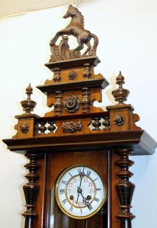 Antique Wall Clock Vienna Regulator 19th century Wall Clock Big Clock 113 cm 6