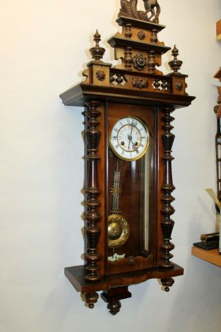 Antique Wall Clock Vienna Regulator 19th century Wall Clock Big Clock 113 cm 8