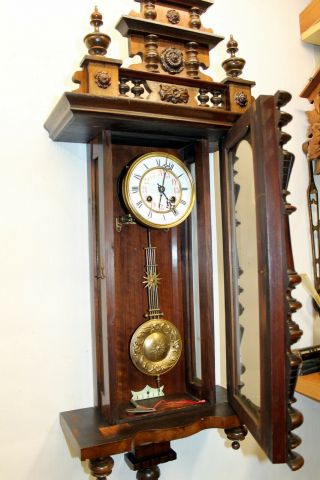 Antique Wall Clock Vienna Regulator 19th century Wall Clock Big Clock 113 cm 9