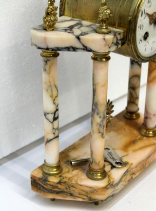 Antique marble Clock French Empire Column Clock - JAPY FRÉRES & CÍE 5