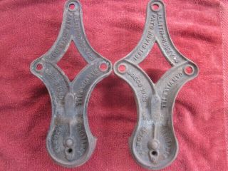 (2) Allith - Prouty Reliable Door Hangers No.  2 Cast Farm Barn Rollers