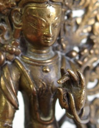 Fine antique Chinese Sino - Tibetan 18th century bronze Buddha 10