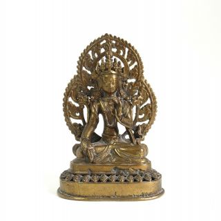 Fine Antique Chinese Sino - Tibetan 18th Century Bronze Buddha