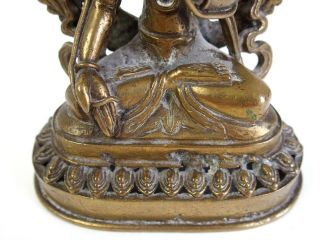 Fine antique Chinese Sino - Tibetan 18th century bronze Buddha 8