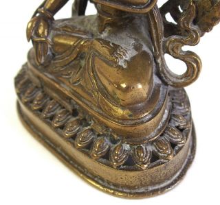 Fine antique Chinese Sino - Tibetan 18th century bronze Buddha 9