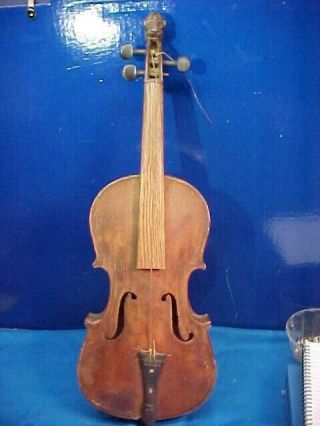 Early 20thc Carved Lions Head Style Violin Made In Germany