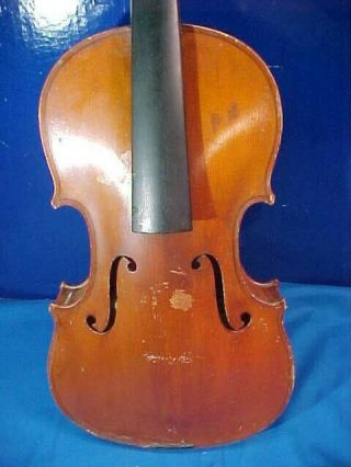 Early 20thc TIGER MAPLE VIOLIN Made in GERMANY Stradivarius Model 2