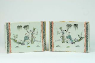 A Beautifull Antique Mirrored Qian Jiang Cai Style Porcelain Pillows 5