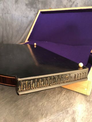 Antique 32 String Zither Auto - harp by Franz Kau with Case Alle Attention Zithern 12
