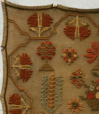 MID 19TH CENTURY MOTIF SAMPLER BY MARY HERBERT AGED 11 - 1858 4