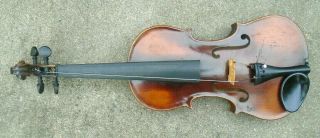 old US Jackson Guldan full size playable violin with case with bow 2