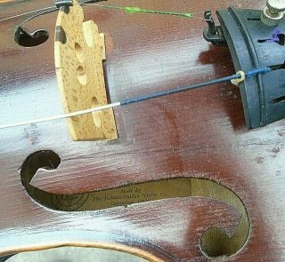 old US Jackson Guldan full size playable violin with case with bow 9