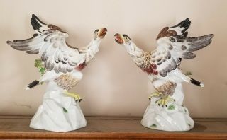 Meissen - Eagles 836x - Both With Crossed Swords - Birds Figurines
